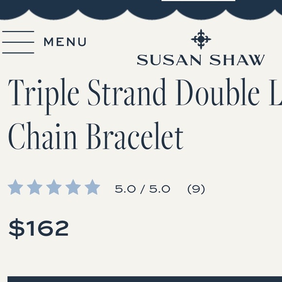 Susan Shaw Triple Strand Double Link
Chain Bracelet-Gold - Picture 5 of 8